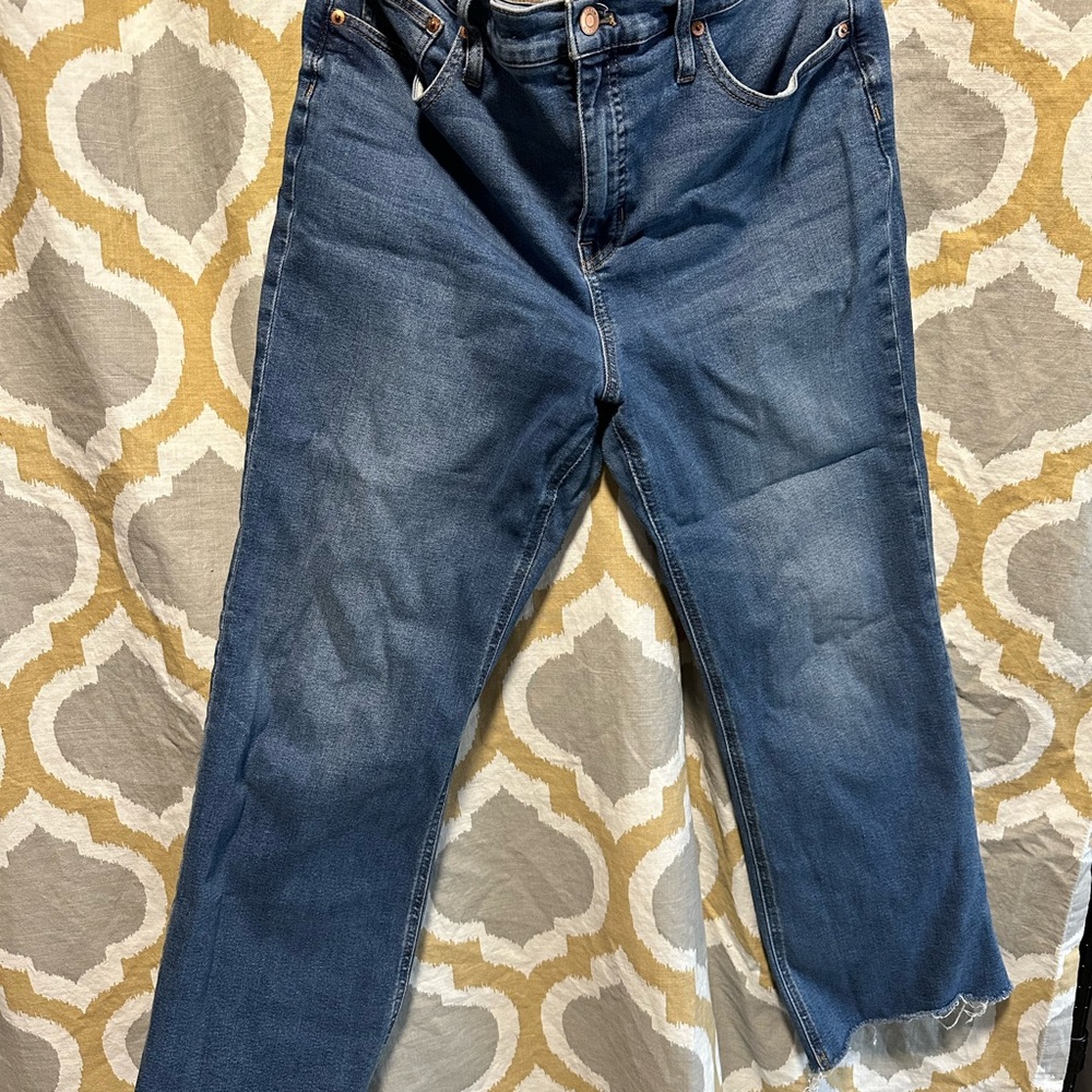 J. Crew Blue Ankle Cropped Jeans with Classic Style